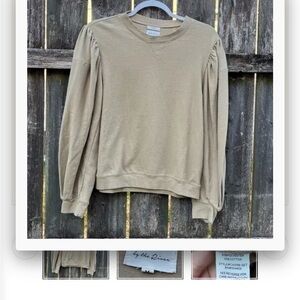 By the River Women's Beige Crew Neck Sweater and shorts set